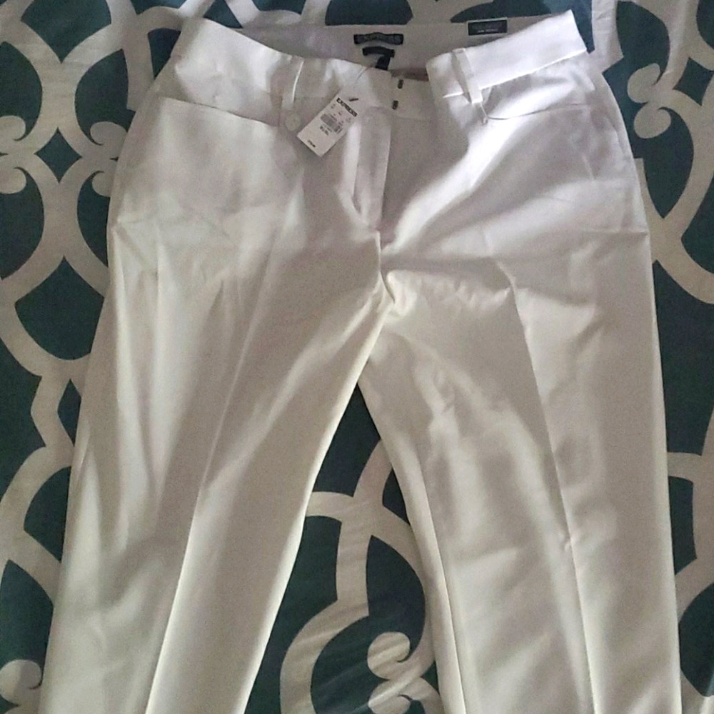 Express Columnist slacks (white)